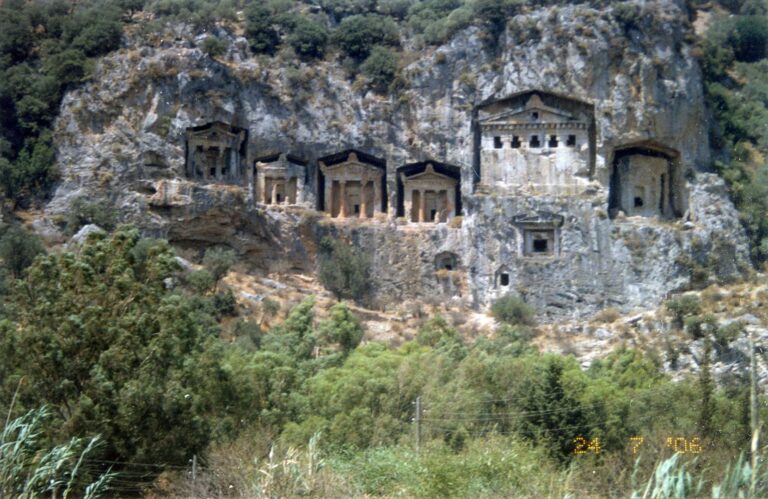 Cemiteries on the Rock Walls, Dalyan, Aegean, Turkey