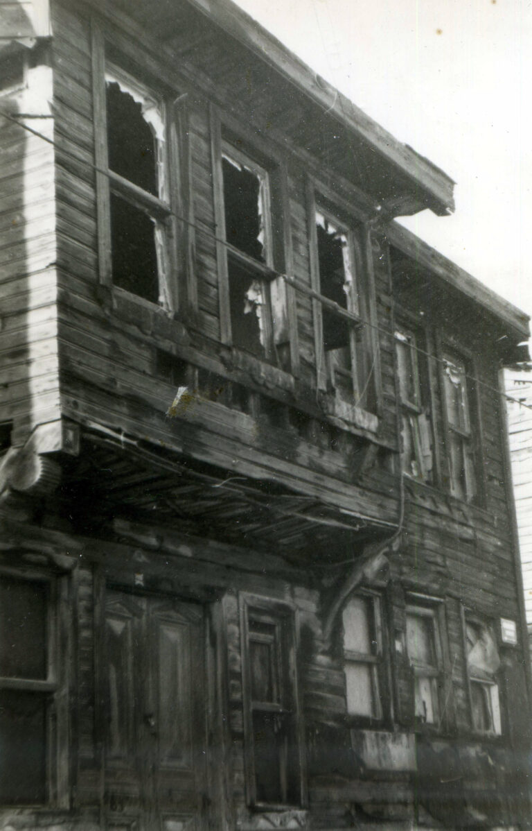 Wooden House around Castles inside Istanbul, Fatih in 1975