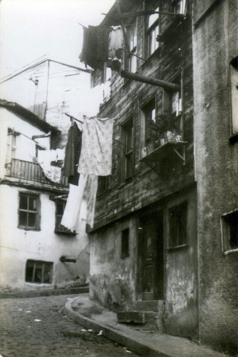 Lower Streets of Sultanahmet, Istanbul in 1975. A Wooden House