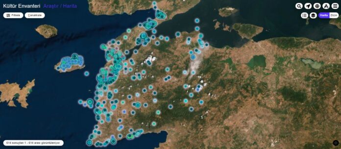 Cultural Heritage Map of Çanakkale city, Turkey