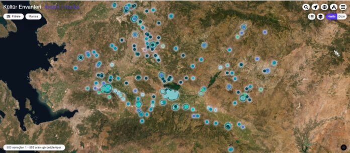 Cultural Heritage Map of Manisa city, Turkey