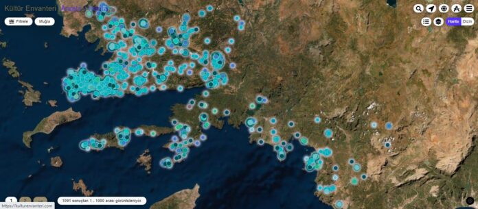 Cultural Heritage Map of Muğla city, Turkey