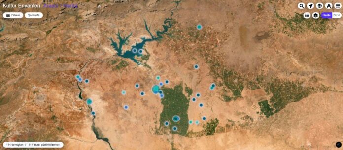 Cultural Heritage Map of Şanlıurfa city, Turkey