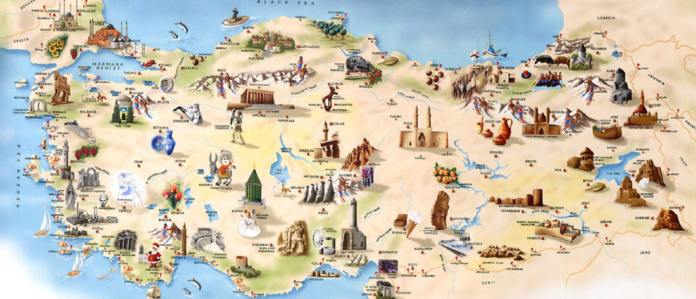 Touristic Map of Turkey