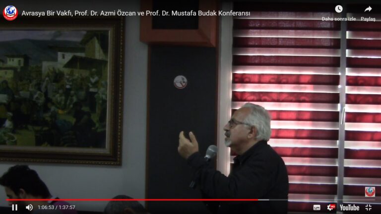 Söyleşilerim / Talks and Dialogues/ Avrasya Bir Vakfı