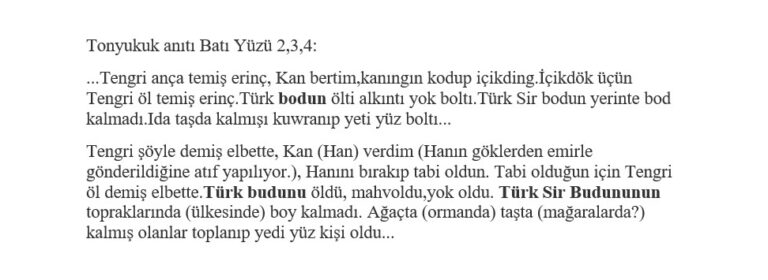 Tonyukuk Yazıtı’nda Türk Budun (Türk Halkı)