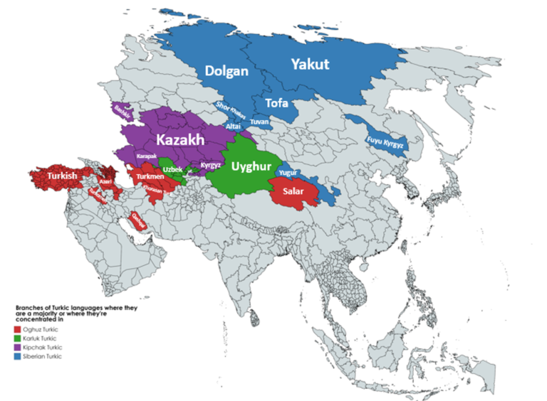 Branches of Turkic Languages