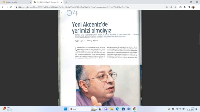 “Yeni Akdeniz” Pazarları