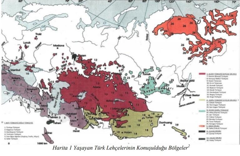 Yaşayan Türk Lehçelerinin Konuşulduğu Bölgeler