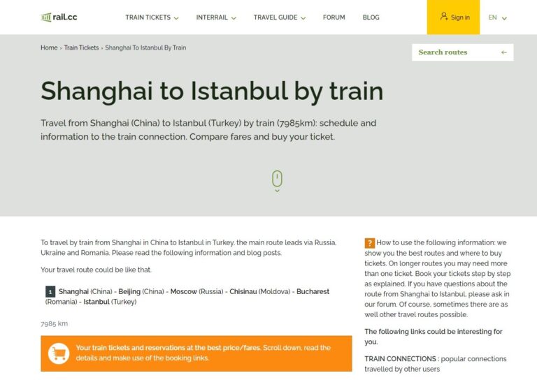 China Istanbul Train