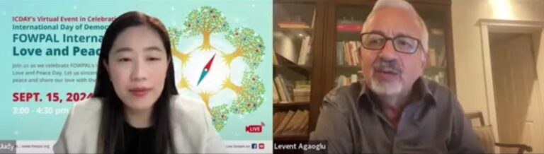 Democracy, Love and Peace Minute 16:03 – 35:42 Interview with Levent Ağaoğlu