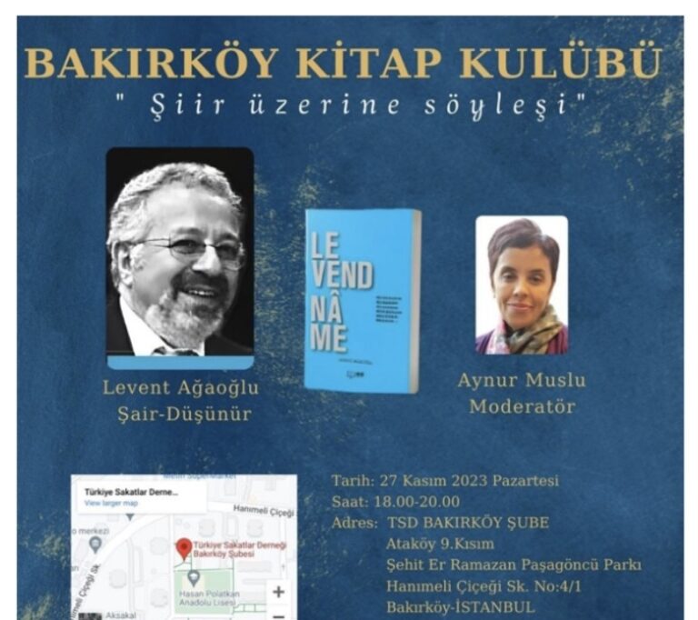Söyleşilerim/Talks and Dialogues/Bakırköy Sakatlar Derneği Kitap Kulübü. Ataköy